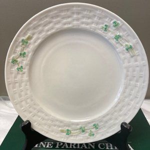 Belleek Shamrock Salad Plates X 6